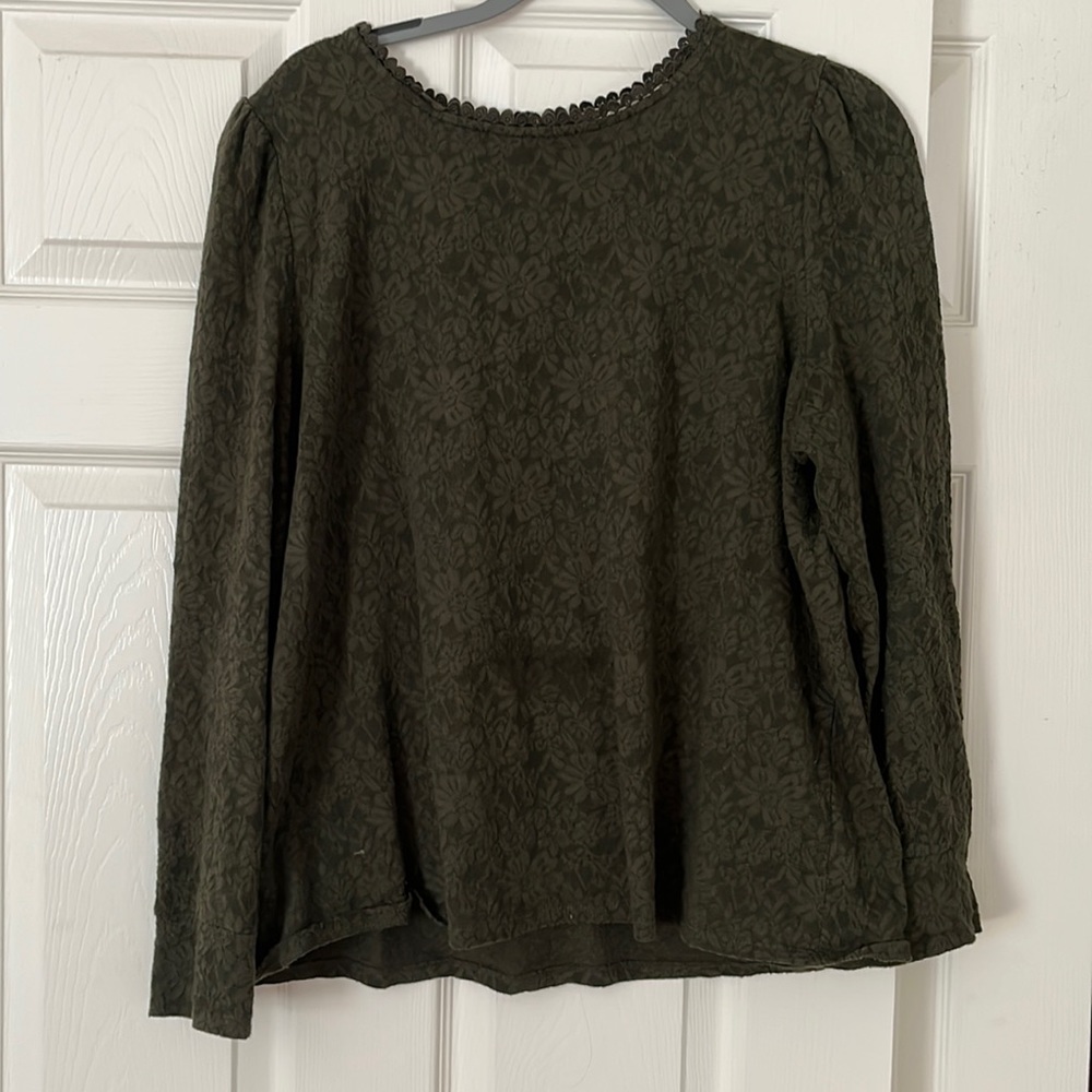 Hunter Green Lace Long sleeve